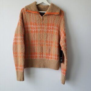 Broadway 38 pullover zip up sweater size L